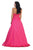 Halter Neck Beaded Satin Pink Ballgown