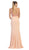 Bateau Neck Beaded Jersey Evening Gown