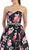 Strapless with Rhinestone Waistband Floral Print Formal Ball Gown