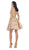 Illusion Plunging Sleeveless Cocktail Dress