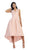 Sleeveless Jacquard High Low Cocktail Dress