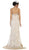 May Queen - RQ7458 Lace Strapless Corset Bodice Mermaid Evening Dress in White and Neutral