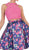 Two Piece Lace and Floral Cocktail Dress