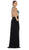 Halter Beaded Low Back Evening Dress