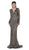 Long Sleeves Scallop Embellished Lace Evening Gown