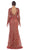 Long Sleeves Scallop Embellished Lace Evening Gown
