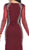 Long Sleeve Mermaid Prom Dress with Metallic Lace Applique and Rhinestones