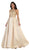 Divine Gilt Embroidered Halter A-Line Prom Gown