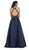 Divine Gilt Embroidered Halter A-Line Prom Gown