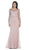 Sheer Pearls and Rhinestone Mesh Evening Gown