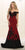 May Queen - RQ7499 Two Toned Off Shoulder Mermaid Gown In Red And Black