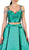 Two Piece Satin Evening Dress