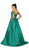 Satin Off Shoulder A-line Evening Dress