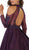 May Queen - RQ7517 Embellished Halter Long Sleeve Ballgown In Purple