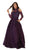 May Queen - RQ7517 Embellished Halter Long Sleeve Ballgown In Purple
