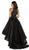 May Queen - RQ7518 Embellished Halter High Low A-line Dress In Black