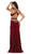 May Queen - RQ7526 Embellished Cutout Dress with Slit In Red