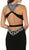 May Queen - RQ7526 Embellished Cutout Dress with Slit In Black