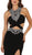 May Queen - RQ7526 Embellished Cutout Dress with Slit In Black
