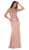 May Queen - RQ7534 Beaded Queen Anne Mermaid Gown In Pink