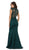 May Queen - RQ7534 Beaded Queen Anne Mermaid Gown In Green