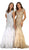Embroidered Cap Sleeve Sweetheart Evening Gown
