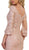 May Queen - RQ7542 Embroidered V-Neck Trumpet Evening Gown In Pink and Gold