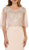 May Queen - RQ7592 Bead Embellished Capelet Evening Gown In Pink