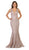 May Queen - RQ7607 Beaded Mesh Mermaid Long Gown In Purple