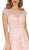May Queen - RQ7612 Lace Applique Bateau A-line Dress In Pink