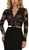 May Queen - Lace Bodice Scalloped V-Neck Trumpet Dress RQ7624  In Black