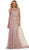 May Queen - RQ7627 Embroidered Bateau A-line Dress In Pink