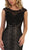 May Queen - RQ7628 Applique Cap Sleeve Bateau Trumpet Dress In Black and Nude