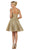 May Queen - RQ7630 Embroidered Sweetheart A-line Dress In Gold