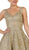 May Queen - RQ7630 Embroidered Sweetheart A-line Dress In Gold