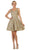 May Queen - RQ7630 Embroidered Sweetheart A-line Dress In Gold