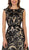 May Queen - RQ7632 Lace Applique Bateau A-line Dress in Black and Nude