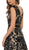 May Queen - RQ7632 Lace Applique Bateau A-line Dress in Black and Nude