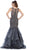 May Queen - RQ7634 Bead Embellished Tiered Mermaid Gown In Gray