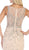 May Queen - RQ7634 Bead Embellished Tiered Mermaid Gown In Neutral