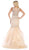 May Queen - RQ7634 Bead Embellished Tiered Mermaid Gown In Neutral