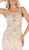 May Queen - RQ7634 Bead Embellished Tiered Mermaid Gown In Neutral