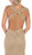 May Queen - RQ7635 Embellished Plunging V-neck Mermaid Dress In Gold