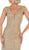 May Queen - RQ7635 Embellished Plunging V-neck Mermaid Dress In Gold
