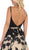 May Queen - RQ-7636 Embellished Plunging V-neck A-line Dress In Black