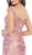 May Queen - RQ7640 Embellished Wide V-neck Trumpet Dress In Pink