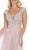 May Queen - RQ7645 Floral Applique Ornate Cap Sleeve Gown In Pink