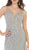 May Queen - RQ7650 Crystal Beaded V-neck Trumpet Dress In Silver