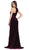 May Queen - RQ7652 Fitted Jewel Sheath Evening Dress In Purple