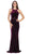 May Queen - RQ7652 Fitted Jewel Sheath Evening Dress In Purple